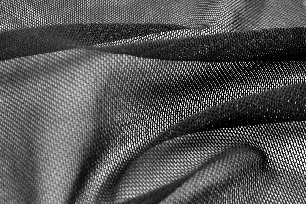 Stretch-Mesh - ultrafein - Schwarz