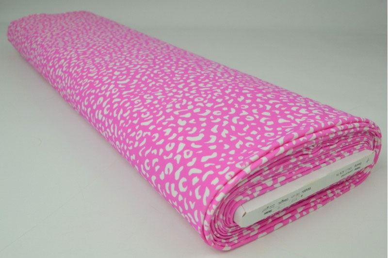 Badeanzugstoff - Pink Leo