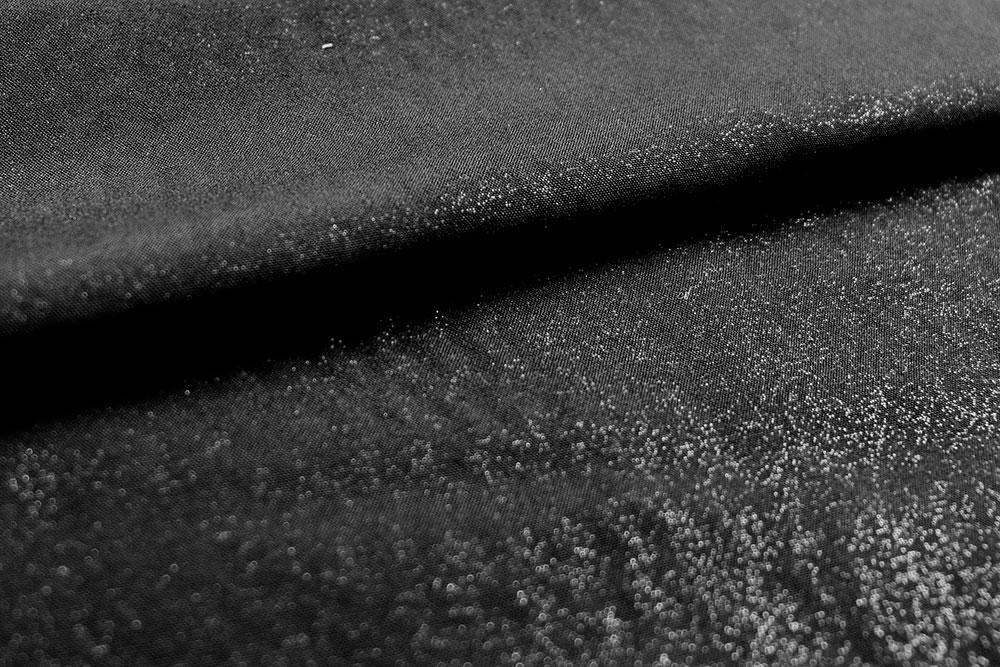 Viskosestoff glänzend - Schwarz