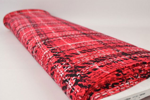 Viskosejersey - Strickkaro-Optik