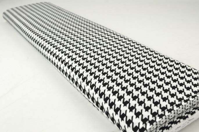 Viskosestoff - Hahnentritt - Schwarz/Weiß