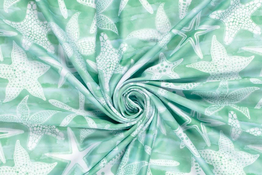 Badeanzugstoff Recycling - Seesterne