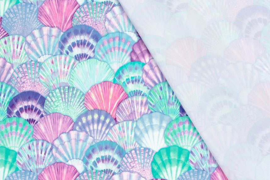 Badeanzugstoff Recycling - Muscheln