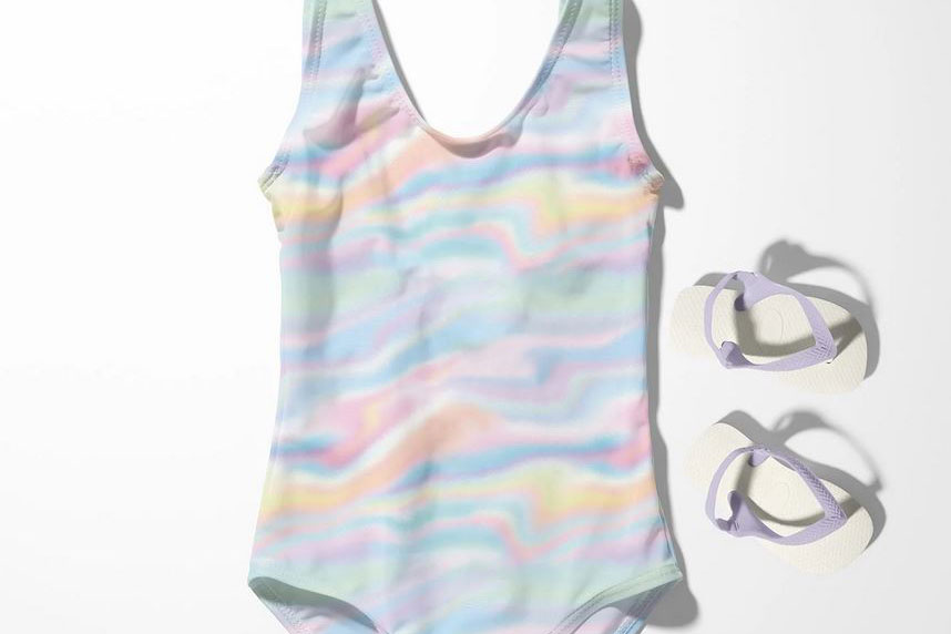 Badeanzugstoff Recycling - Aquarell