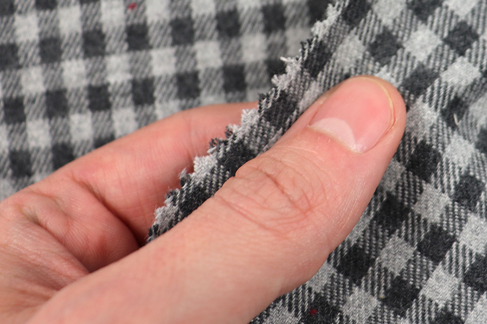 Flanellstoff - Vichy Karo - Grau