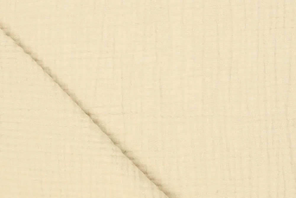 Musselin mit Fransen - Natur