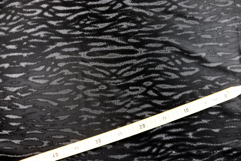 Stretch-Leder - Tiger - Schwarz