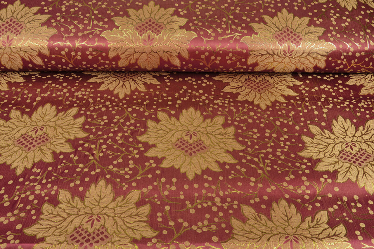 Brokat-Stoff - Alaska Wine