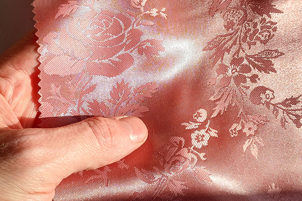 Satin-Jacquard - Rosen