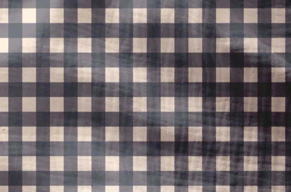 Musselin Vichy-Karo - Double Face - Nachtblau