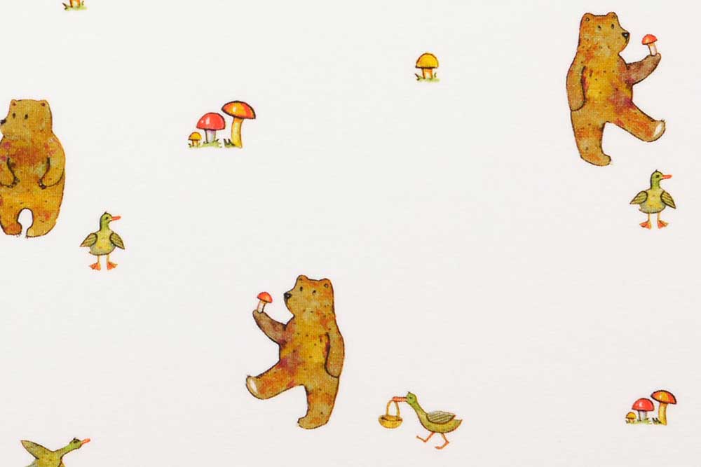 Baumwolljersey Digital - Bär und Ente