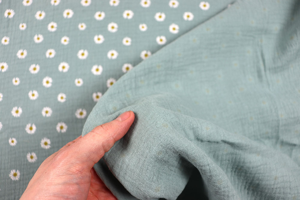 Musselin - Gänseblümchen - Mint