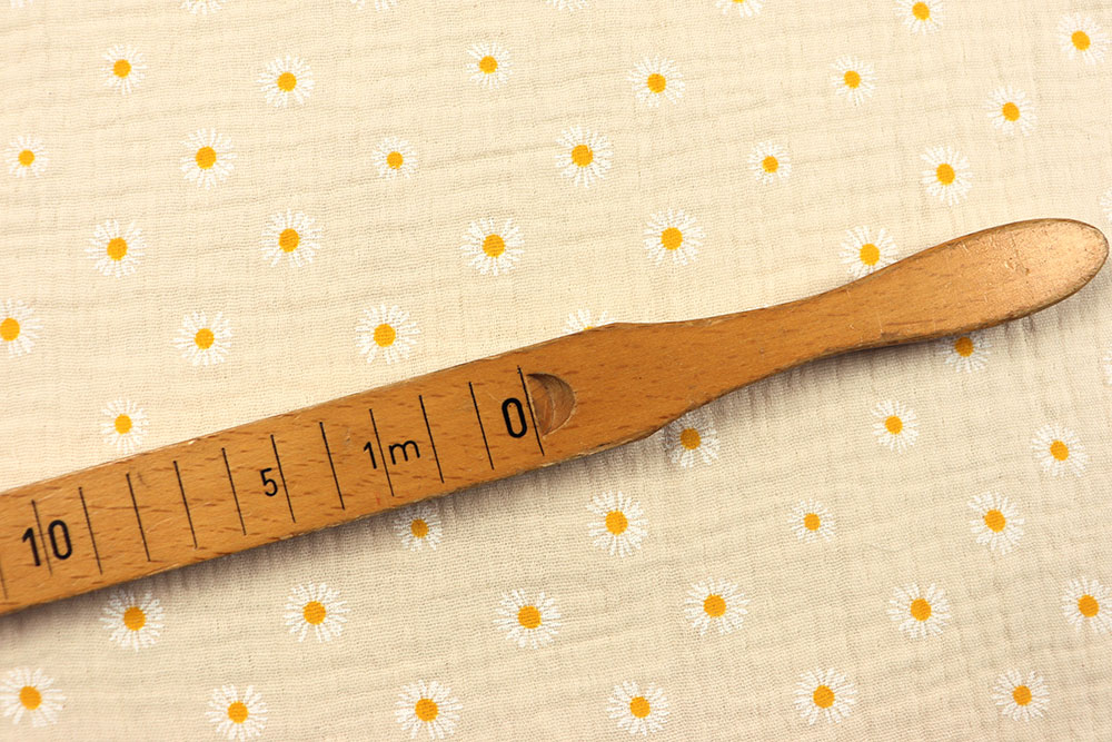 Musselin - Gänseblümchen - Vanilla