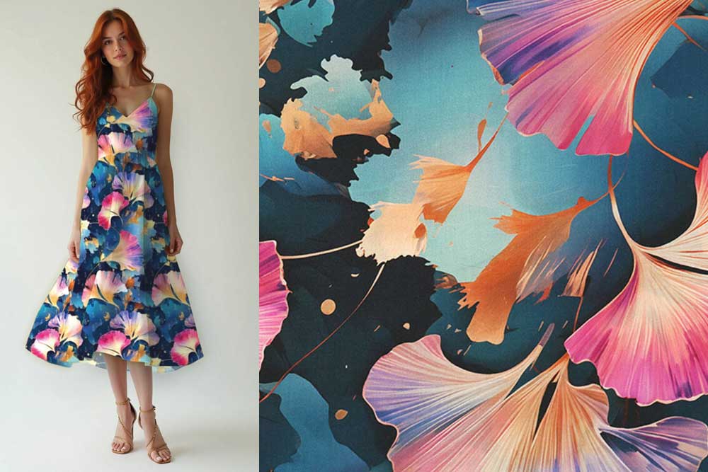 Viskosestoff - Ginkgo Blush