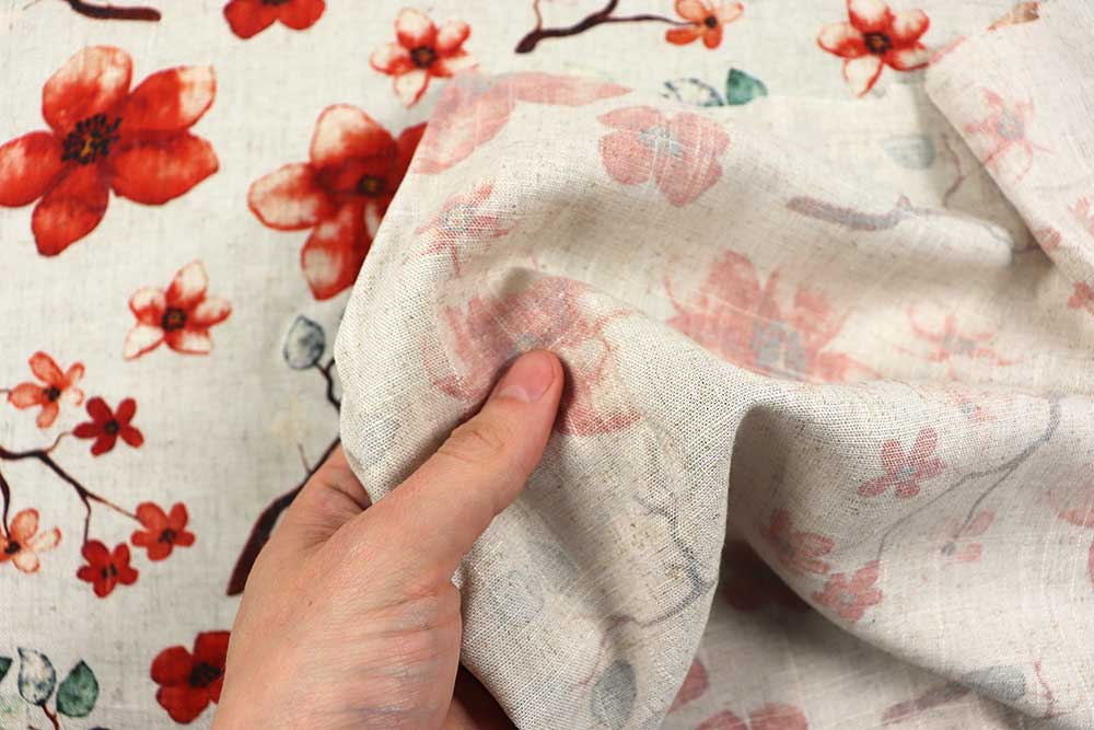 Viskose-Leinen Digital - Fleurs Reves