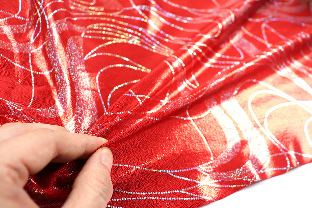 Lycra Tanzkleiderstoff - Nebula - Rot
