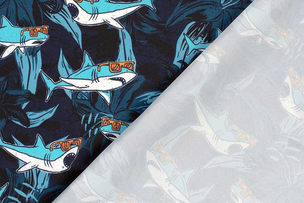 Badehosen Stoff - Cool Shark