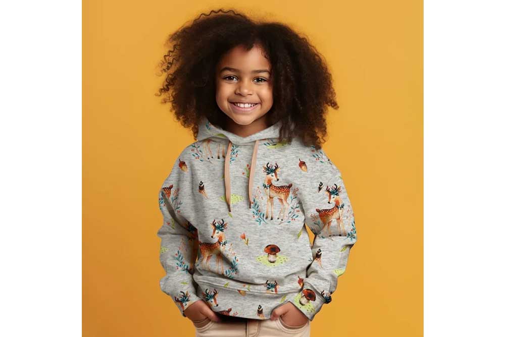 Alpenfleece - Rehe und Blumen