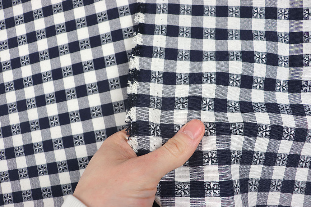 Vichy Karo - Blümchen - Nachtblau