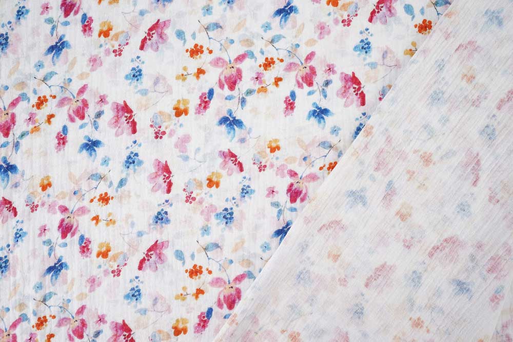 Musselin - Aqua Leaves