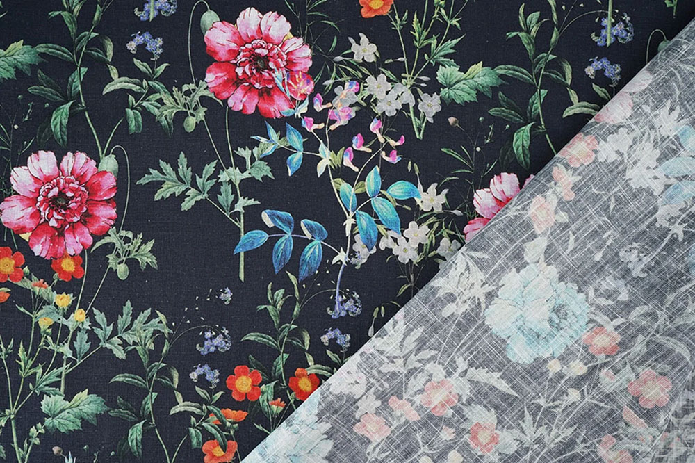 Baumwoll-Leinen - Nachtwiese