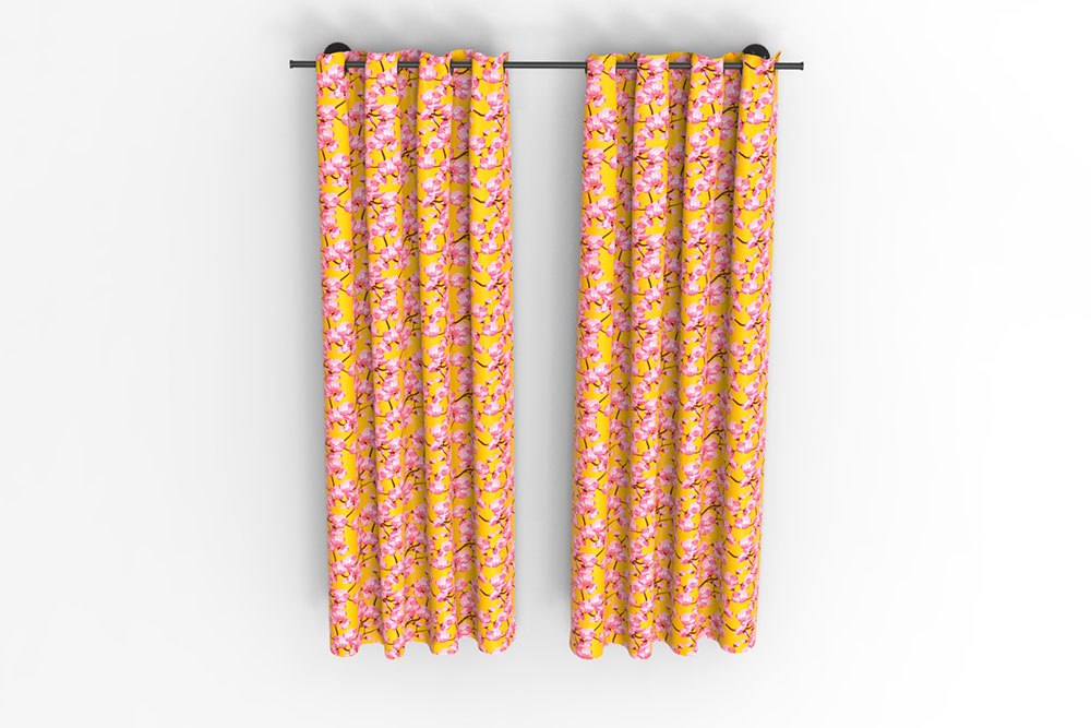 Blackout perm. schwer entflammbar -  China Kirschblüte