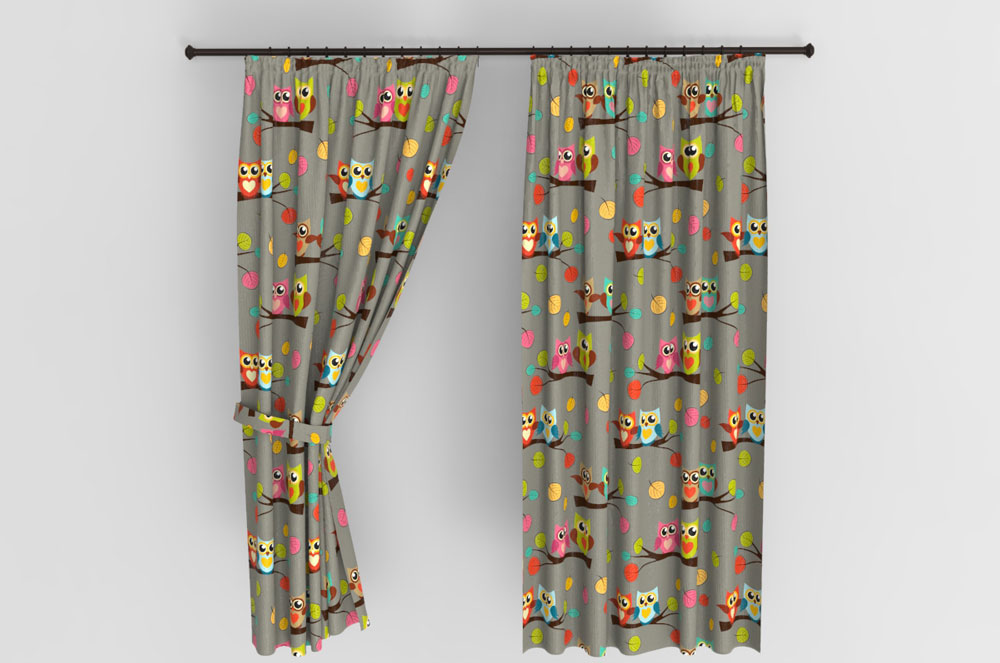 Blackout, perm. schwer entflammbar - Kuschel-Eulen