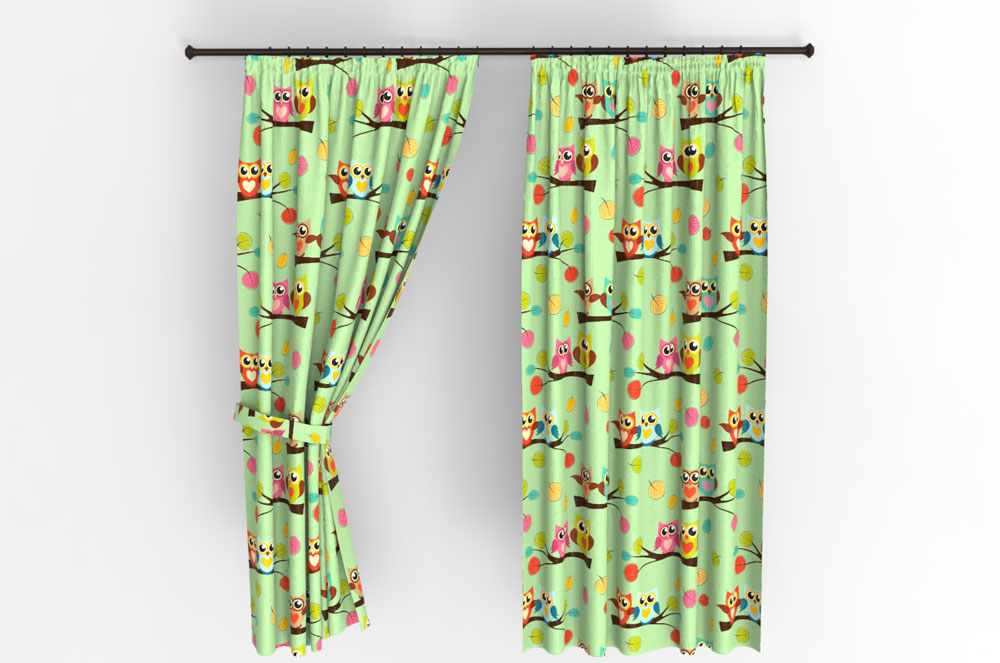 Blackout perm. schwer entflammbar - Kuschel-Eulen