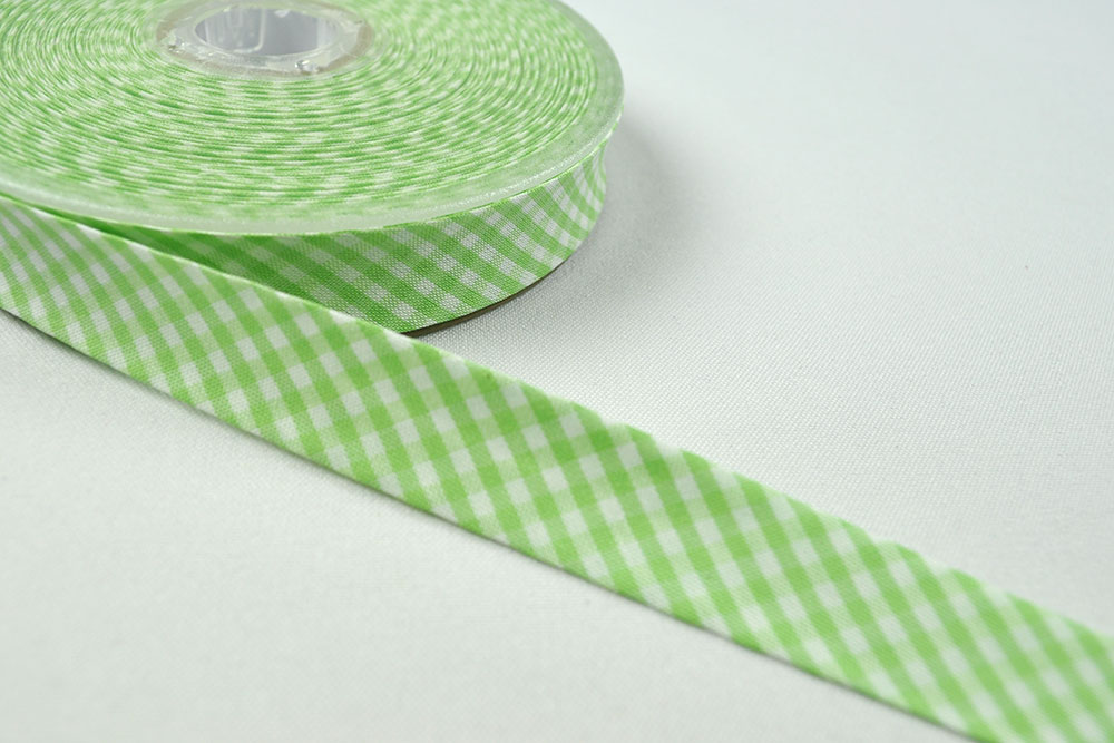 Vichy-Karo-Schrägband - 2/4 cm breit - Meterware