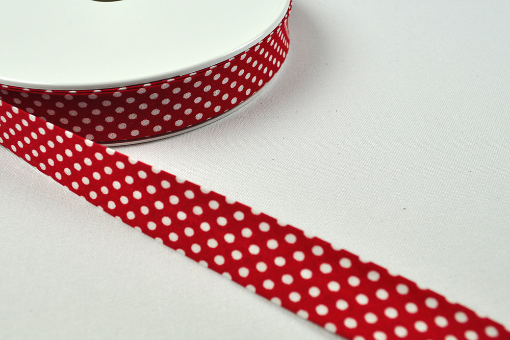 Schrägband - Punkte - 2/4 cm breit - Meterware
