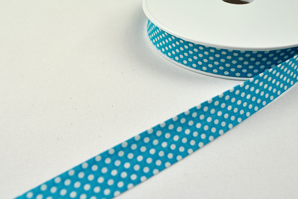 Schrägband - Punkte - 2/4 cm breit - Meterware