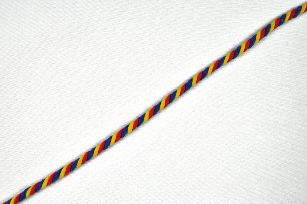 Kordel - Rot/Gelb/Blau - 6 mm - Meterware