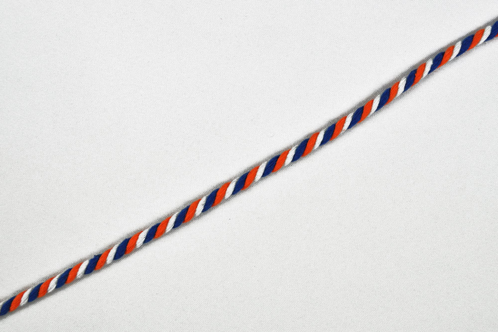 Kordel - Orange/Blau/Weiß - 6 mm - Meterware