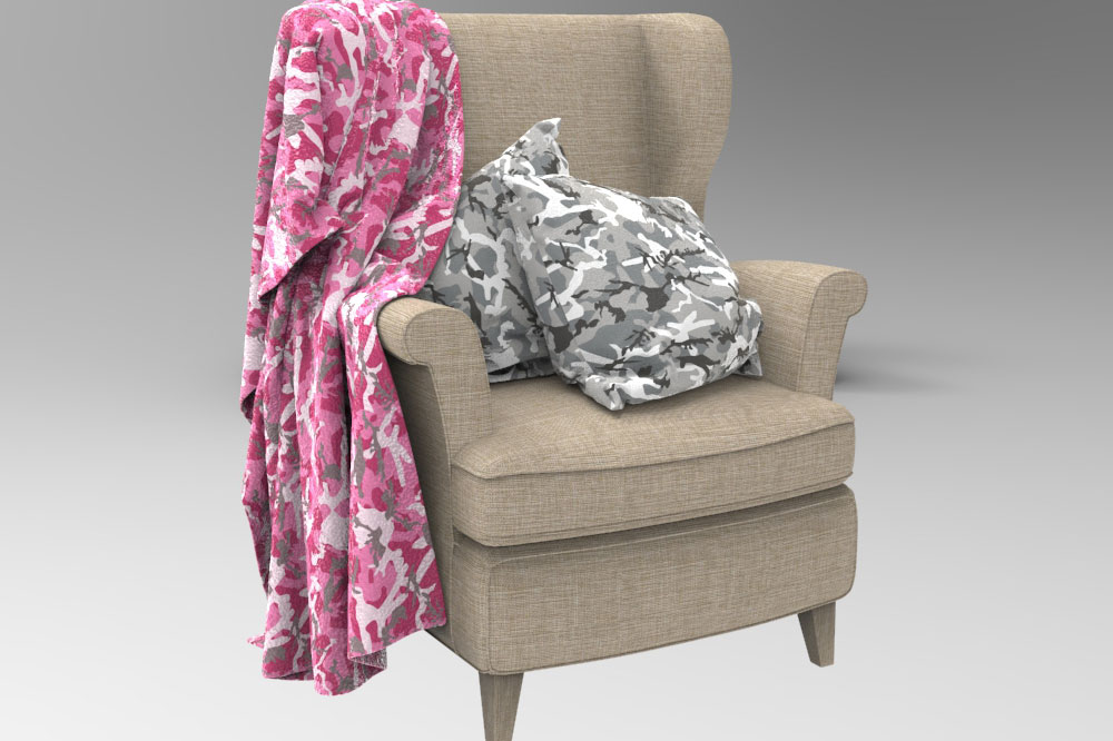 Fleece-Stoff Camouflage