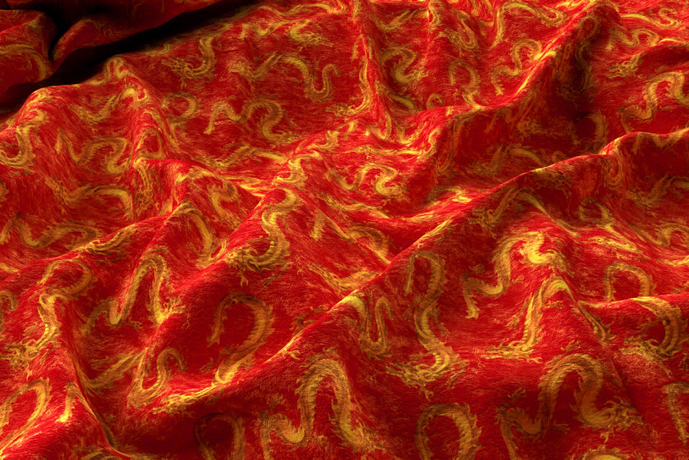 Pannesamt - China-Drache