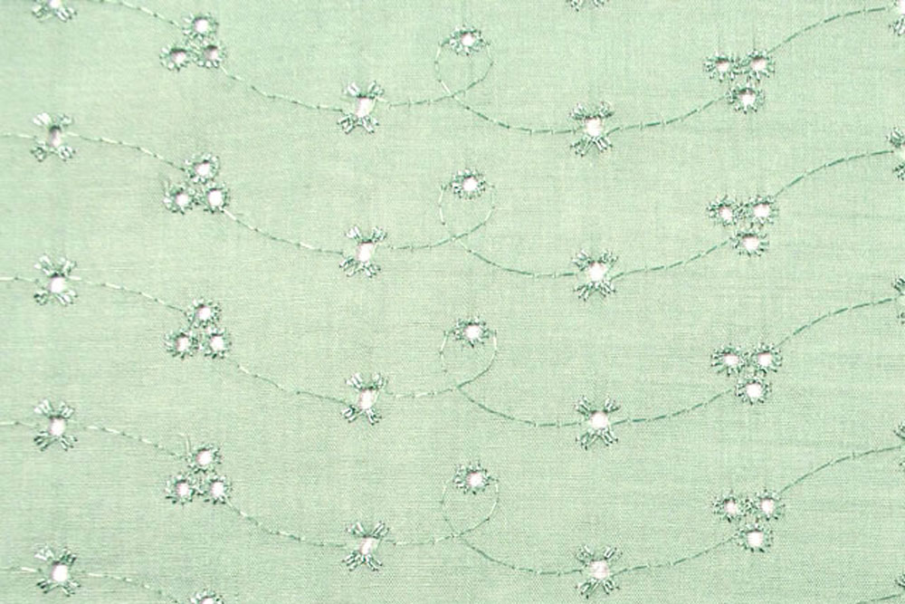 Baumwoll-Batist Lochstickerei