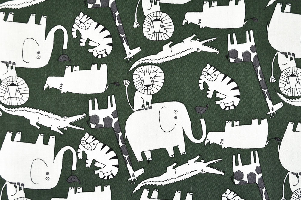 Baumwoll-Popeline - Wilde Tiere