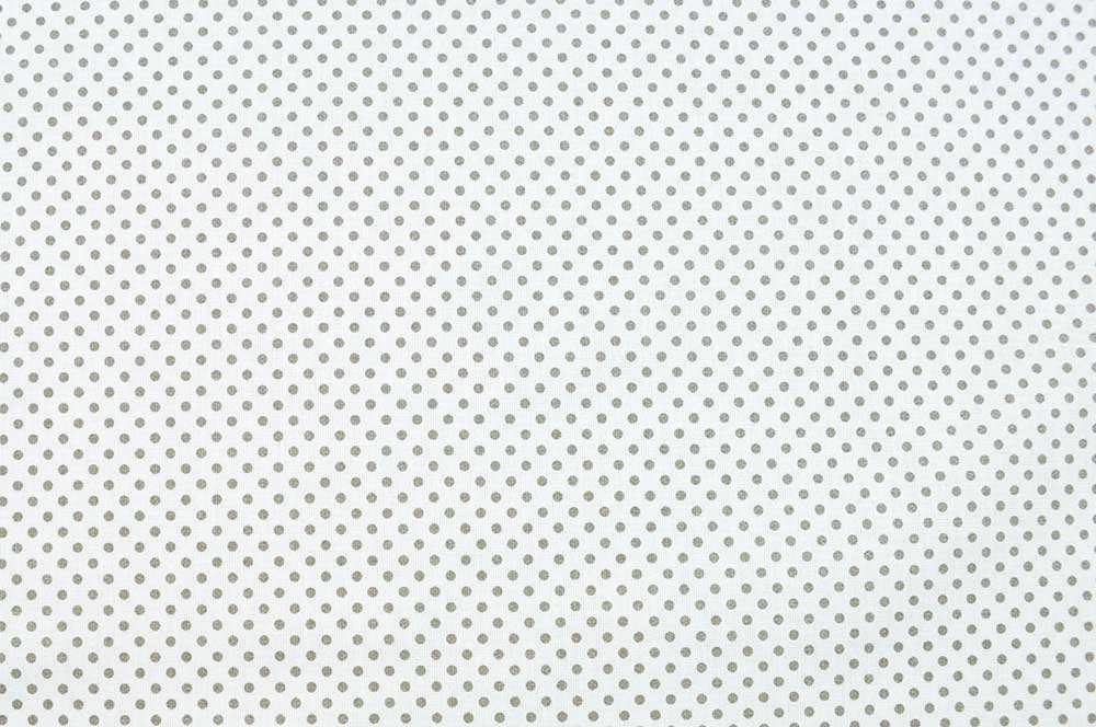 Bettwäsche-Stoff - Punkte - 290 cm - Weiß/Stone