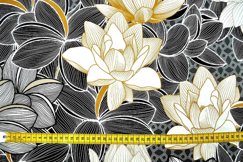 Baumwollsatin - Lotus Black