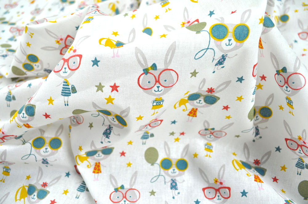 Baumwollstoff - Happy Rabbits