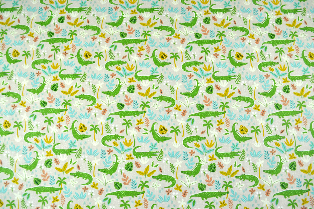 Baumwollstoff - Kroko
