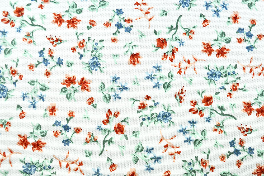 Baumwoll-Canvas wasserdicht - Blümchen - Weiß