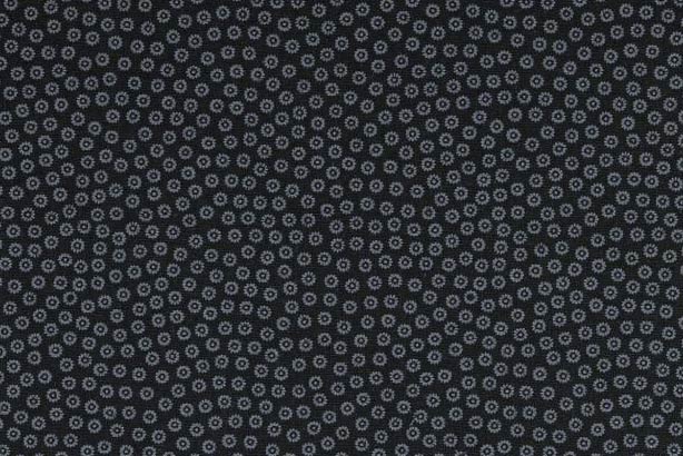 Baumwollstoff - Fleurette - Schwarz