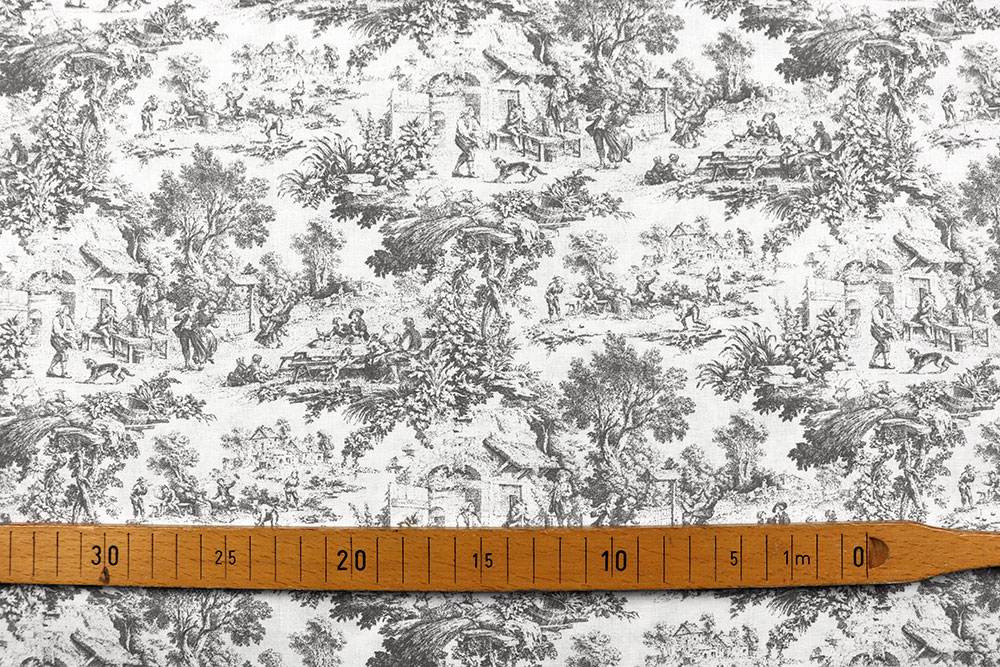 Baumwollstoff - Toile de Jouy - 295 cm