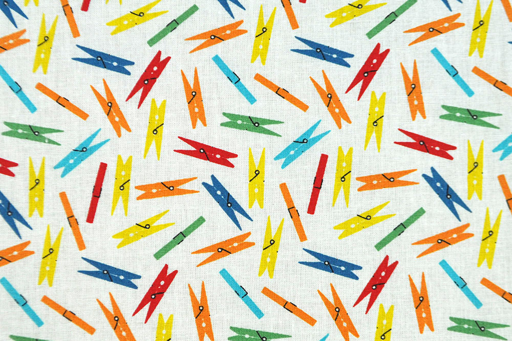 Baumwoll-Dekostoff - Wäscheklammern