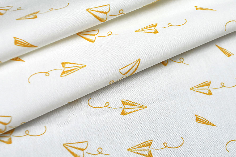 Baumwoll-Popeline - Papierflugzeuge