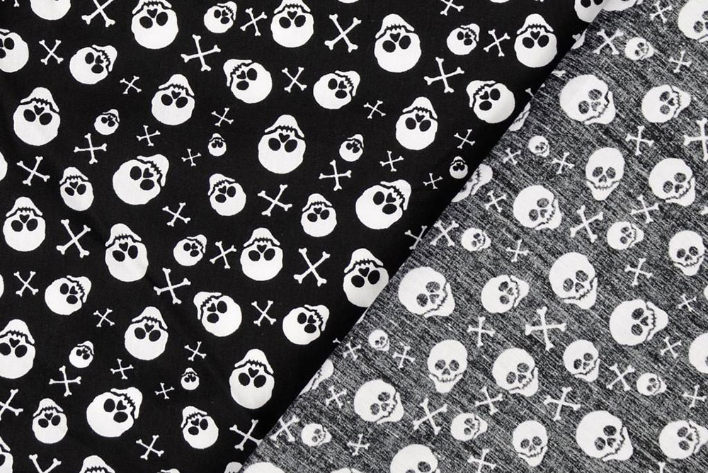 Baumwollstoff - Scary Skulls
