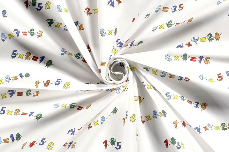 Baumwollstoff - Rechnen macht Spaß
