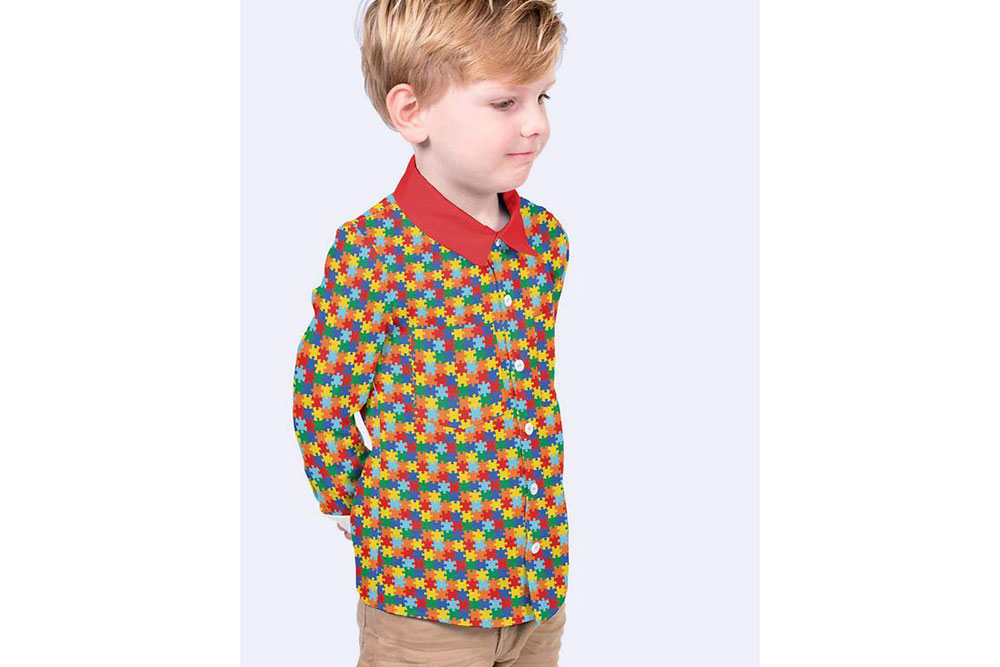 Baumwollstoff - Buntes Puzzle