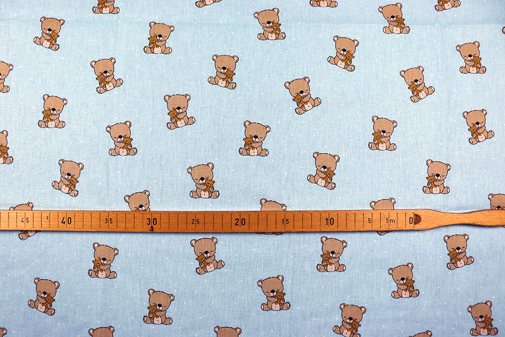 Baumwollstoff - Teddys - Bio